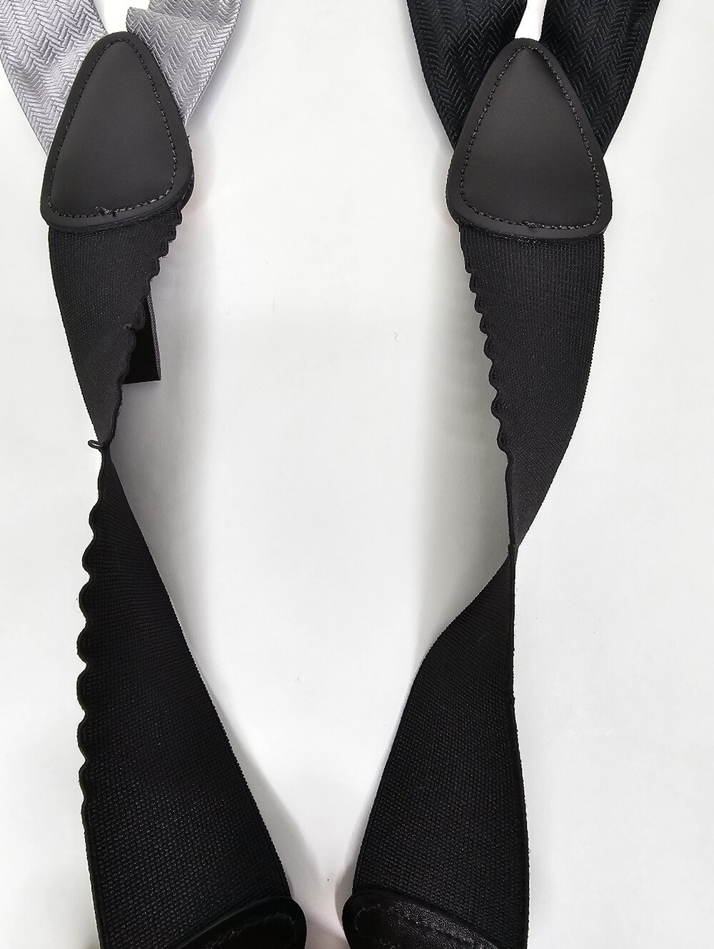 Trafalgar Suspender Bundle Set Of 2 Black & Gray Herringbone - Picture 5 of 9